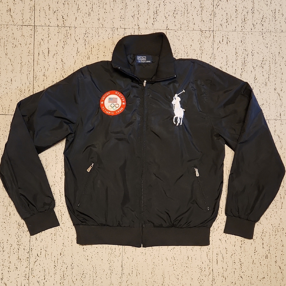 Polo Ralph Lauren United States Olympic Team Big Pony Full Zip Bomber Jacket Y2K